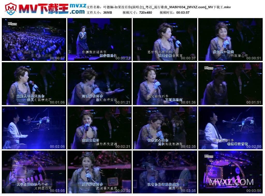 叶德娴-如果没有你(演唱会)_粤语_流行歌曲_MA501034